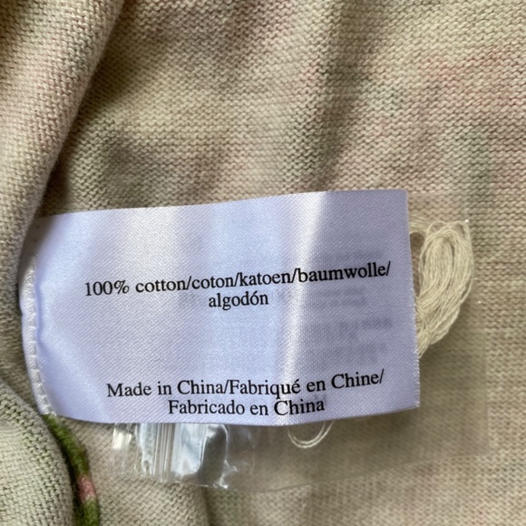 Laura Ashley Cotton Cardigan Sweater Pink Green Floral Cottagecore US 10 UK 14 - Picture 6 of 13